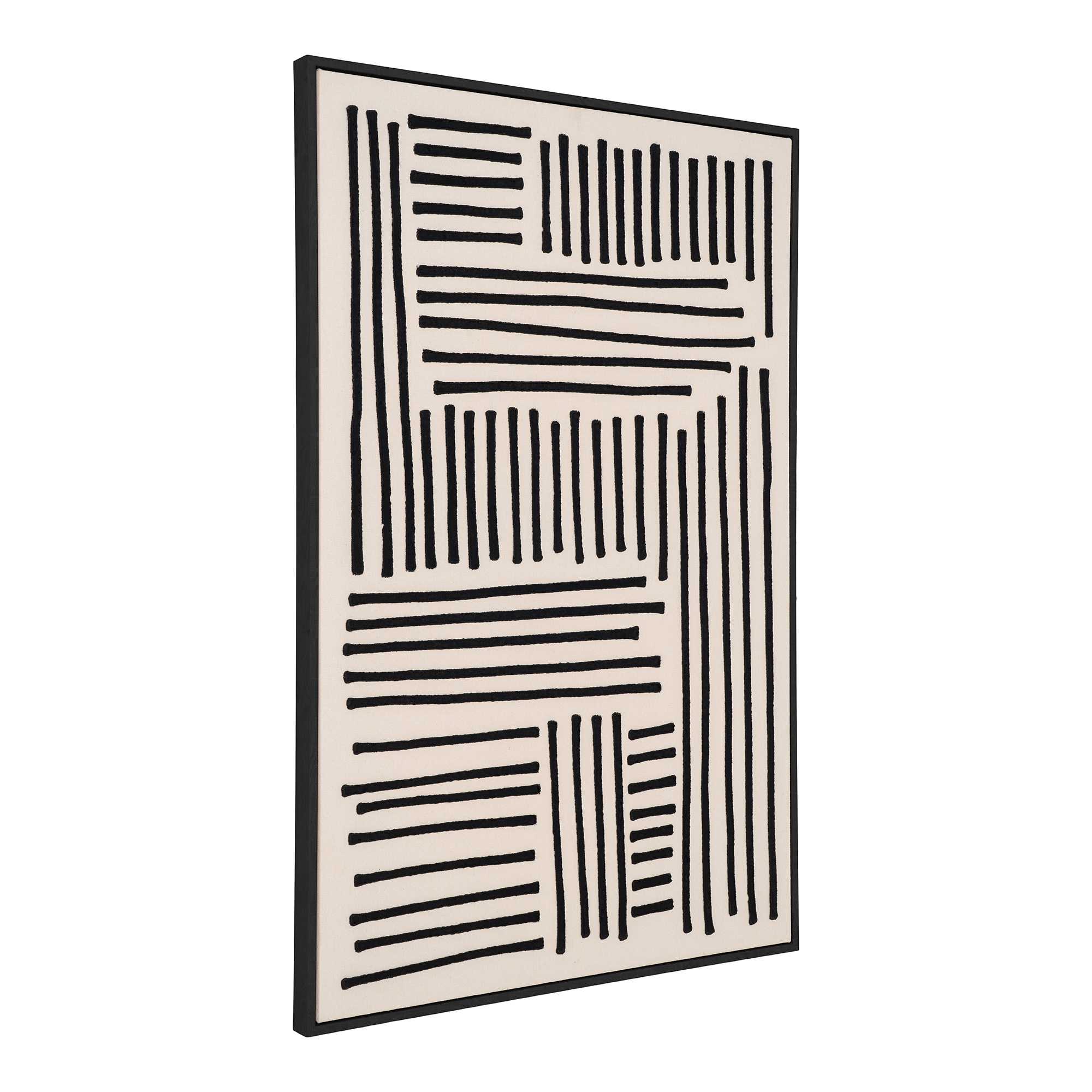 superbe toile imprimée avec un cadre en bois noir