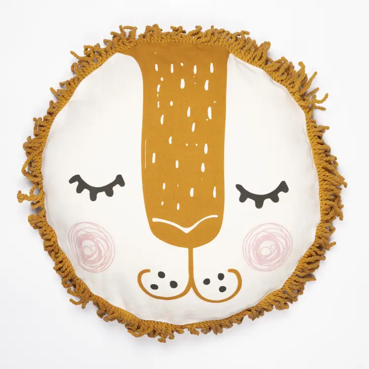 coussin tete de lion tout mignon