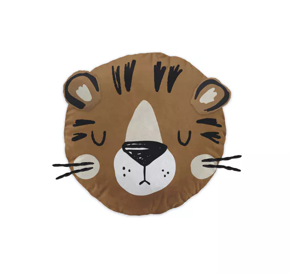 coussin tête de tigre