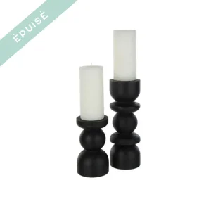 duo de bougeoirs noirs ethniques