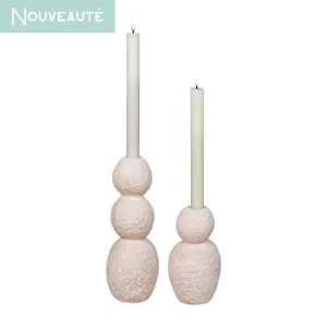 Duo de bougeoirs en ciment