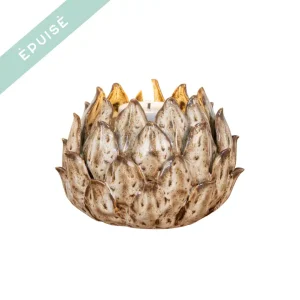 bougeoir original en forme d'artichaut