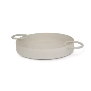 magnifique plateau circulaire beige