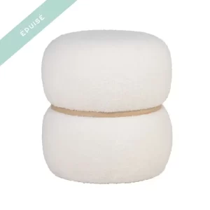 ce pouf en bouclette embellira et réchauffera votre salon!