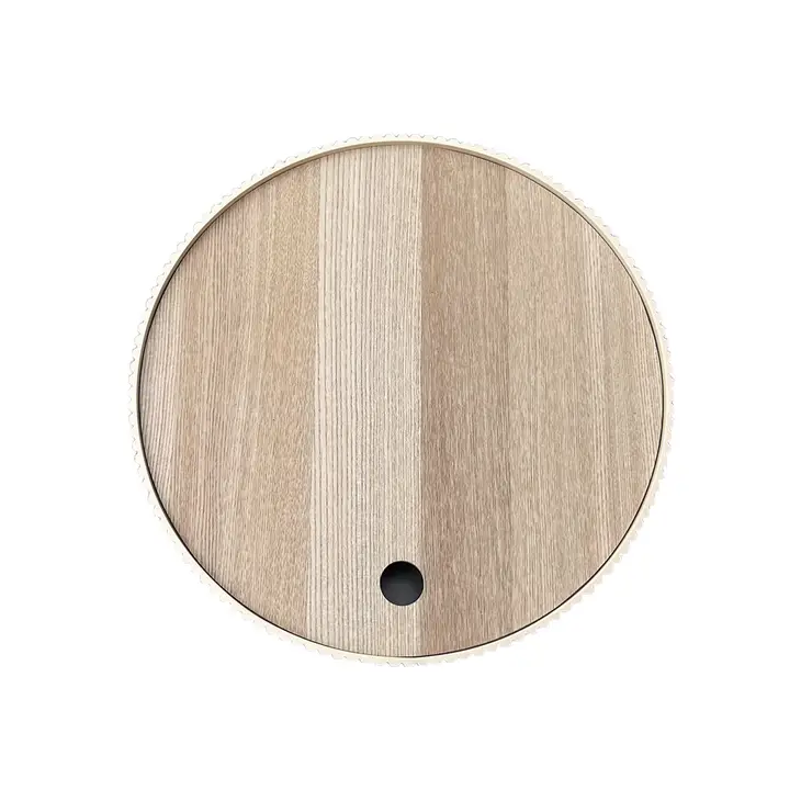 Table d'appoint striée beige – Image 2