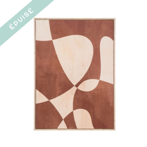 tableau abstrait terra cotta et beige