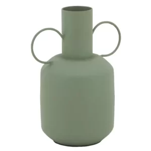 vase moderne en métal kaki