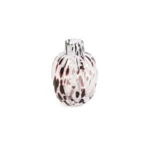 petit vase à pois noirs et blancs