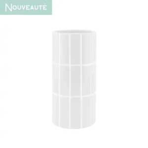 vase blanc effet zellige