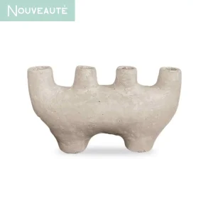 vase organique 4 trous en papier mâché