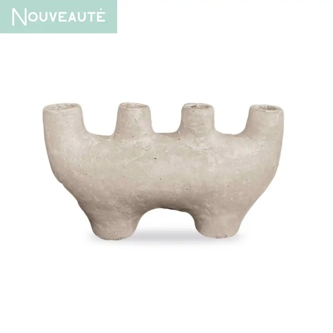 vase organique 4 trous en papier mâché