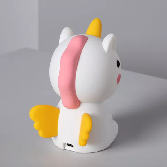 veilleuse licorne à recharger grâce au port USB